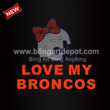 Love My Helmet Rhinestone Iron On Transfers